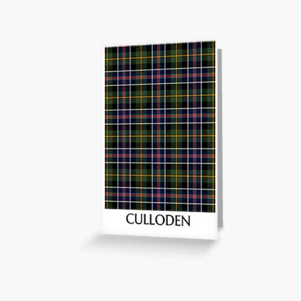 Culloden 1746 district tartan greeting card