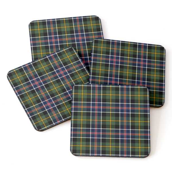 Culloden 1746 district tartan beverage coasters