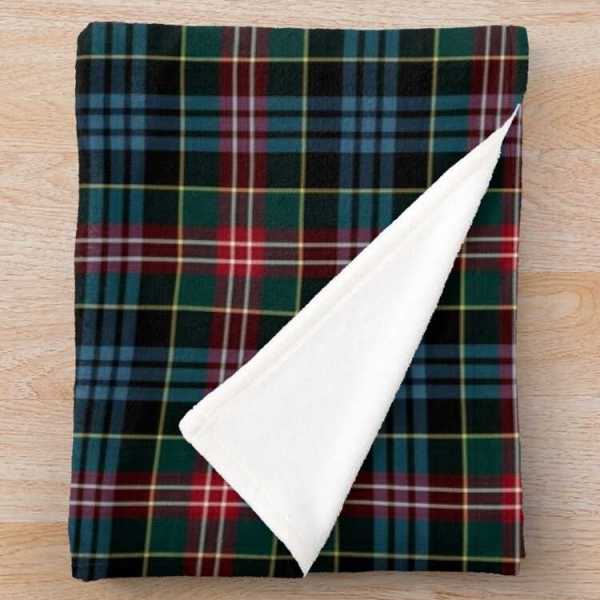 Comyn tartan fleece throw blanket