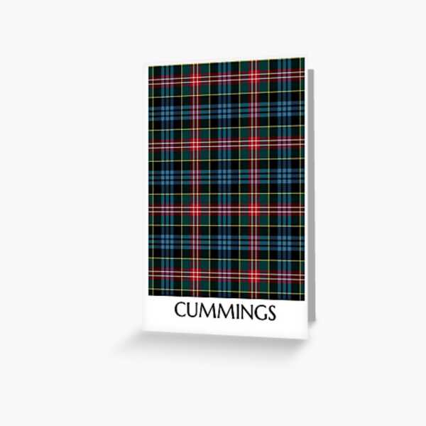 Comyn tartan greeting card