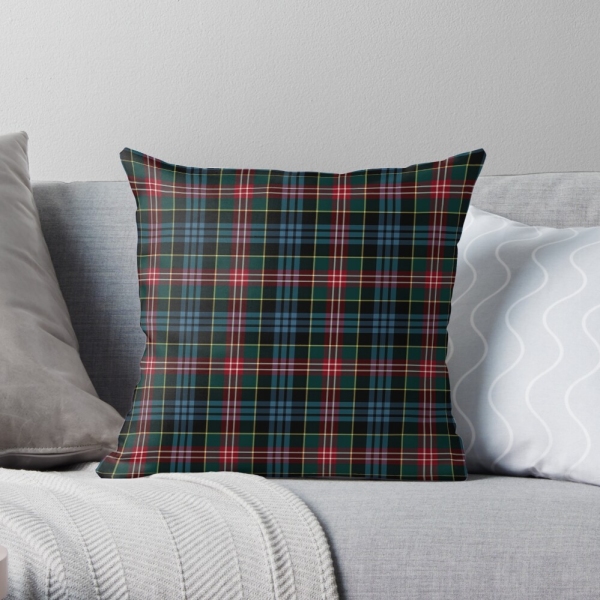 Comyn tartan throw pillow