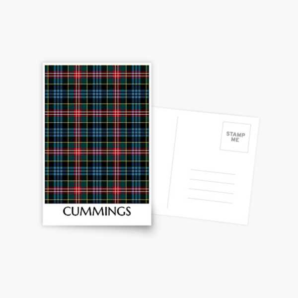 Comyn tartan postcard