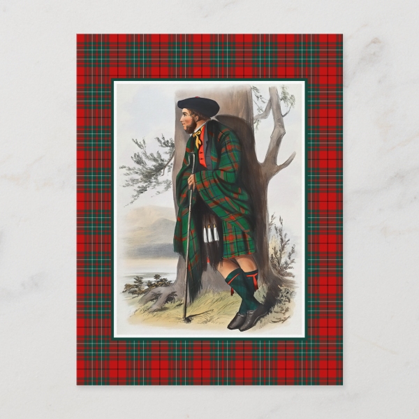 Cummings tartan postcard