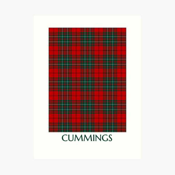 Cummings tartan art print