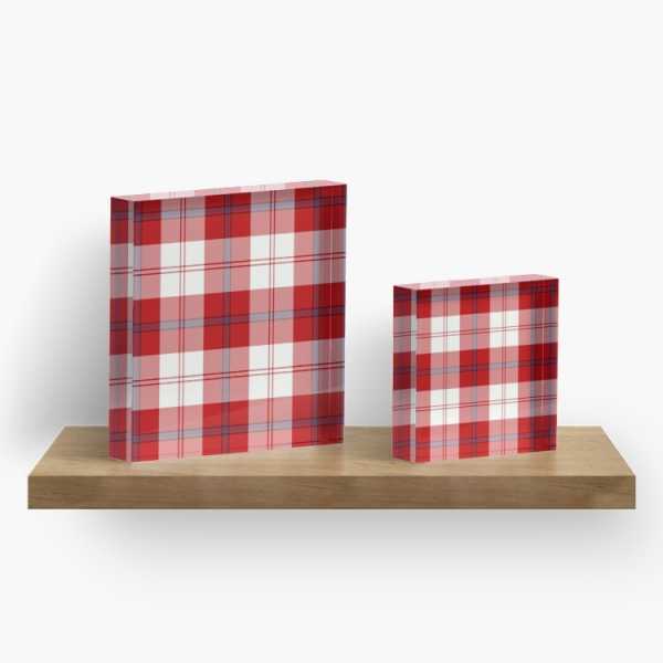 Cunningham Dress tartan acrylic block