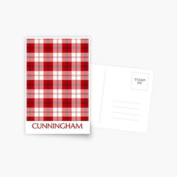 Clan Cunningham Dress Tartan Postcard