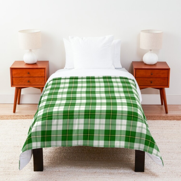 Clan Cunningham Green Dress Tartan Comforter