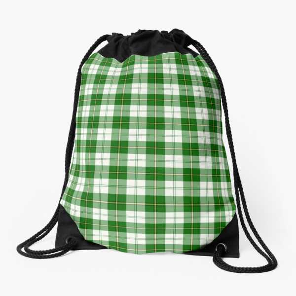 Cunningham Green Dress tartan drawstring bag