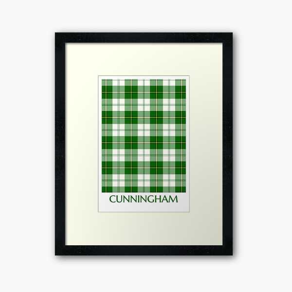 Cunningham Green Dress tartan framed print