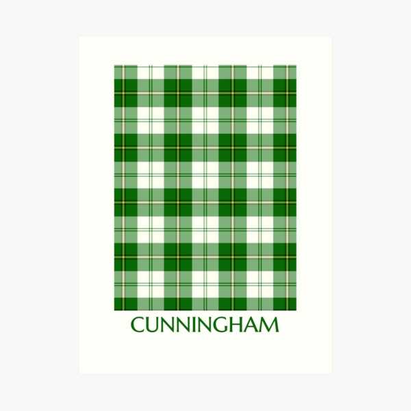 Cunningham Green Dress tartan art print