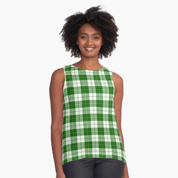 Cunningham Green Dress tartan sleeveless top