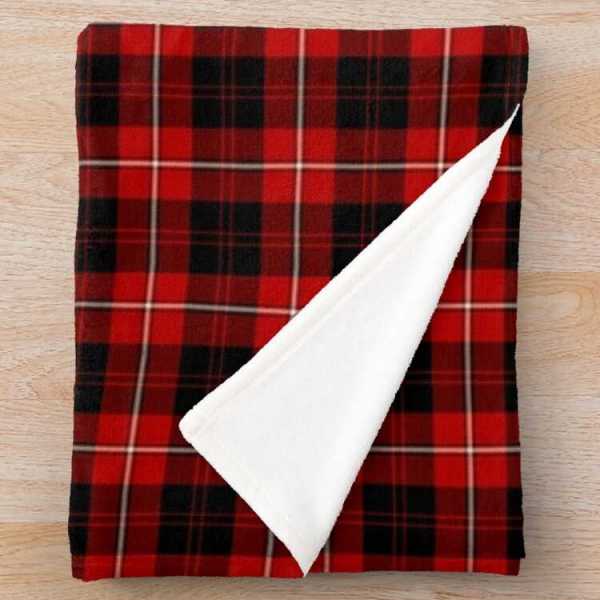 Cunningham tartan fleece throw blanket