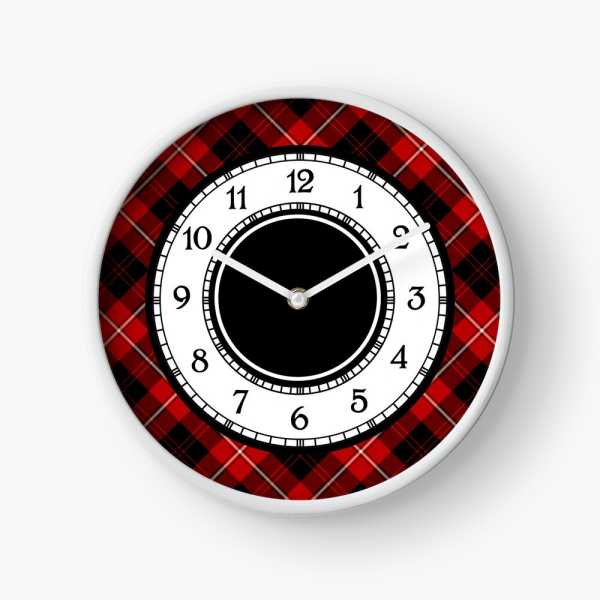 Cunningham tartan wall clock