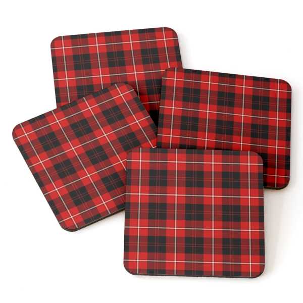 Cunningham tartan beverage coasters