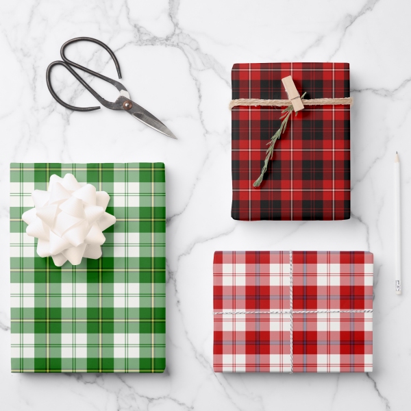 Cunningham tartan varietywrapping paper