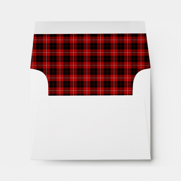 Envelope with Cunningham tartan liner