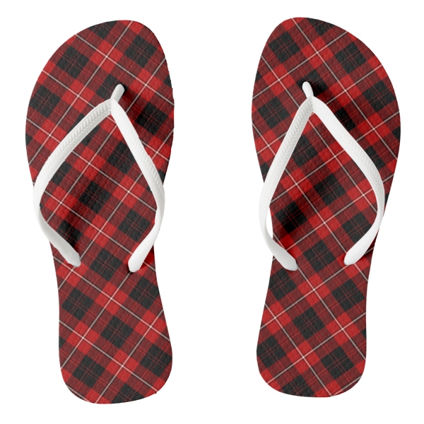 Cunningham tartan flip flops