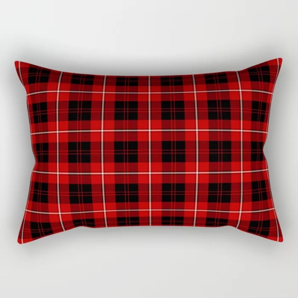 Cunningham tartan rectangular throw pillow