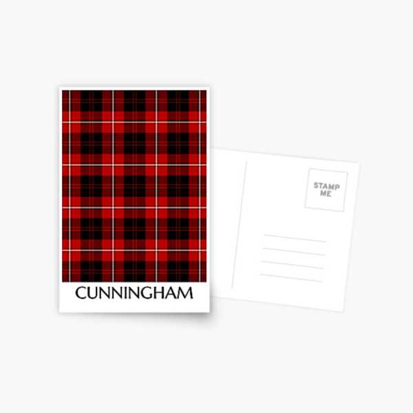 Cunningham tartan postcard