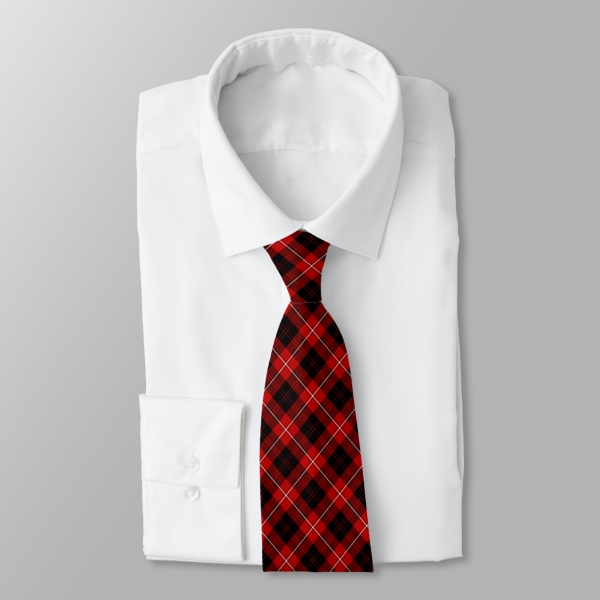 Cunningham tartan necktie