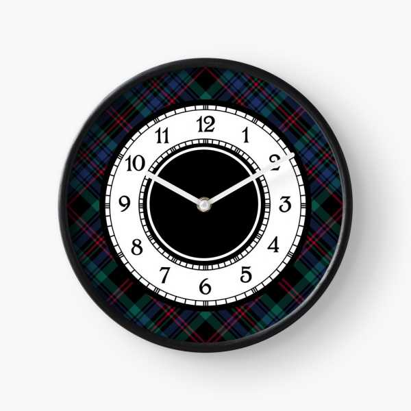 Daly tartan wall clock