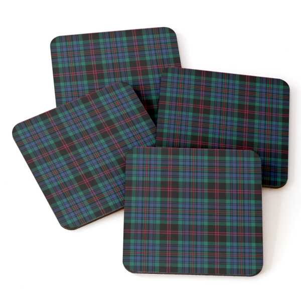 Daly tartan beverage coasters