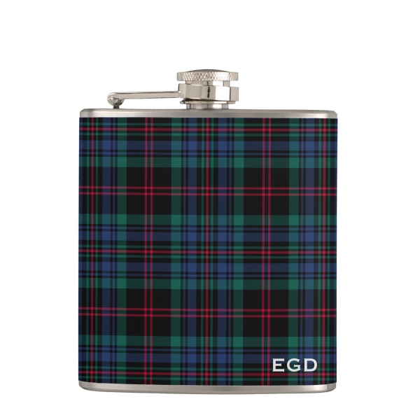 Daly tartan hip flask