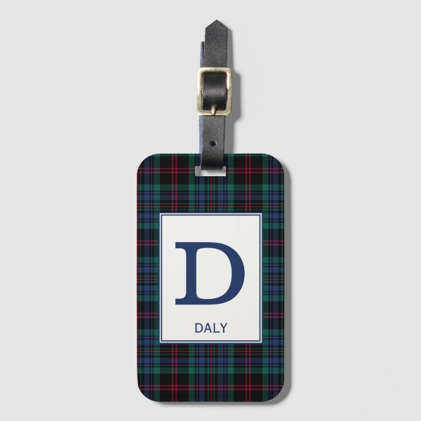 Daly tartan luggage tag