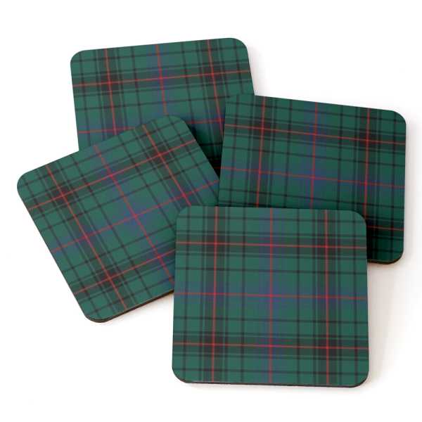 Davidson tartan beverage coasters