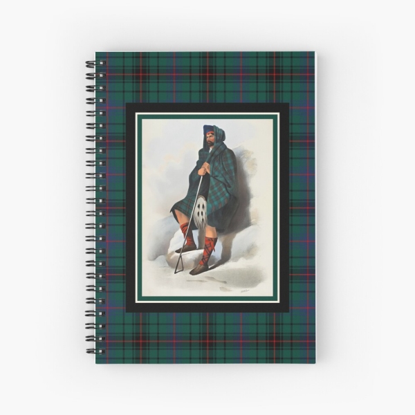 Davidson vintage portrait with tartan spiral notebook