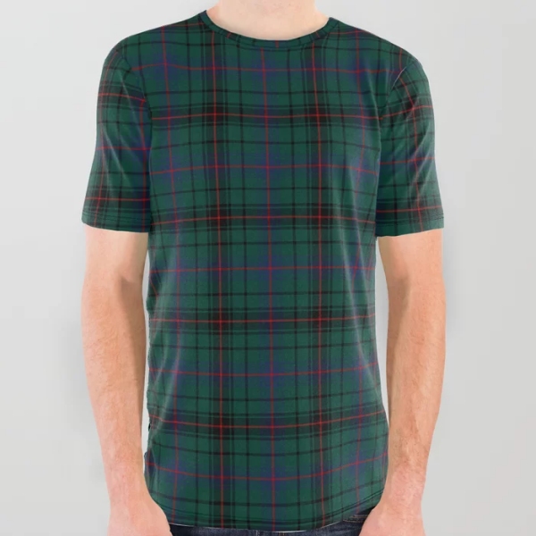 Davidson tartan all over print tee shirt