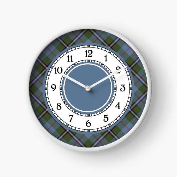 Royal Deeside District tartan wall clock