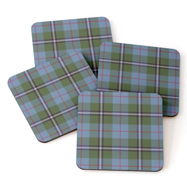 Royal Deeside District tartan beverage coasters