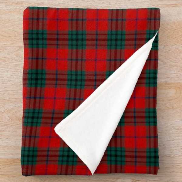 Denny tartan fleece throw blanket