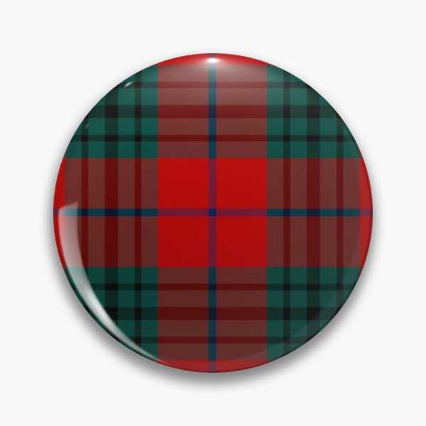 Denny tartan pinback button