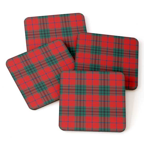 Denny tartan beverage coasters