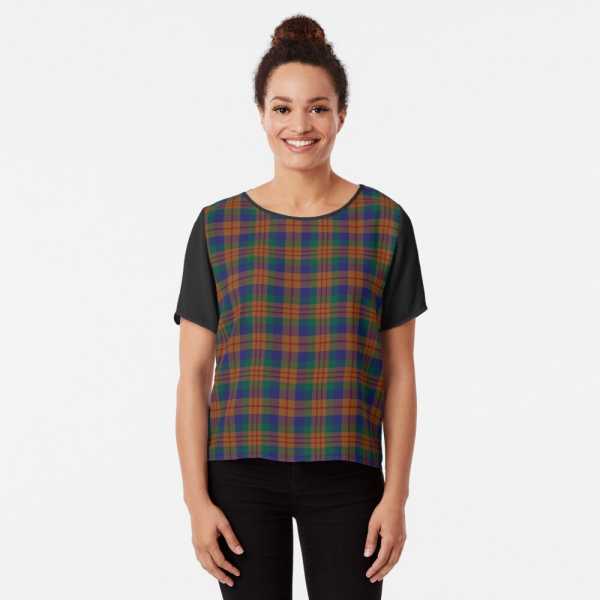 Dorward tartan chiffon top