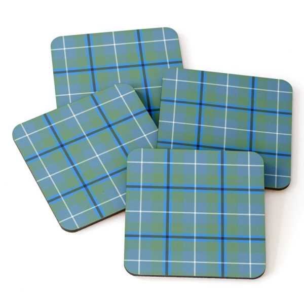 Douglas Ancient tartan beverage coasters