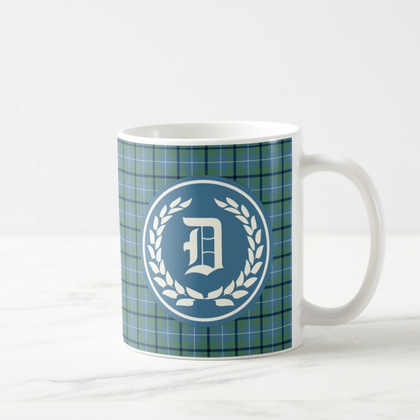 Douglas Ancient tartan monogrammed coffee mug