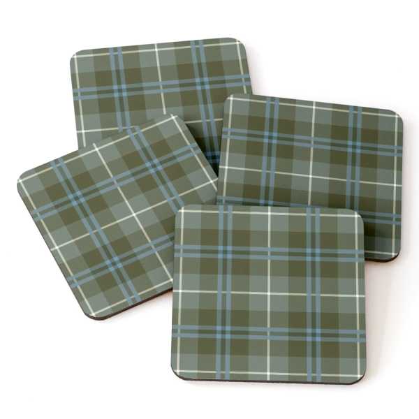 Douglas Weathered tartan beverage coasters