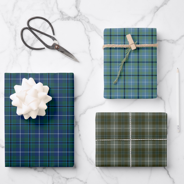 Douglas tartan variety wrapping paper