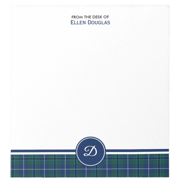 Clan Douglas Tartan Note Pad