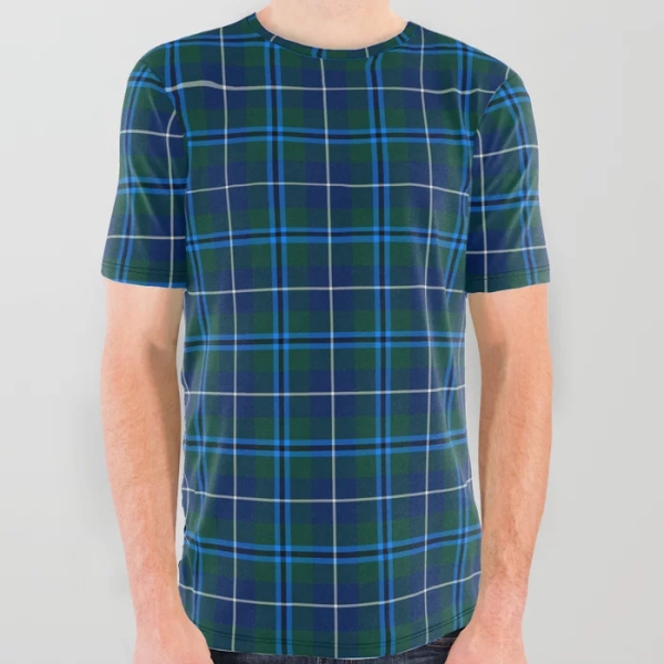 Douglas tartan all over print tee shirt