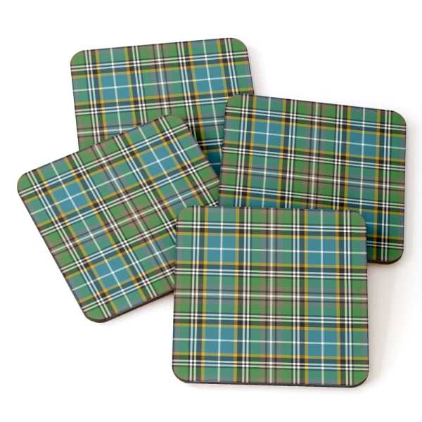 Dowling tartan beverage coasters