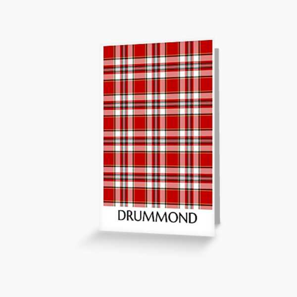 Drummond Dress tartan greeting card