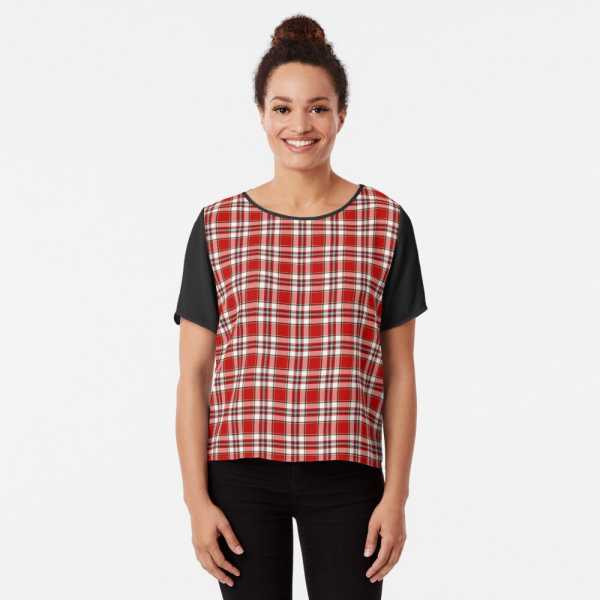 Drummond Dress tartan chiffon top