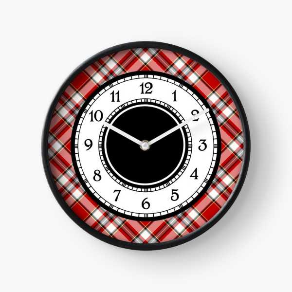 Drummond Dress tartan wall clock