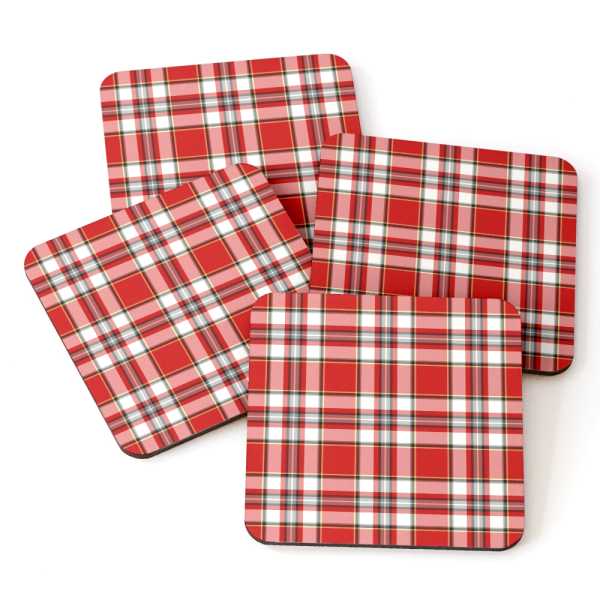 Drummond Dress tartan beverage coasters