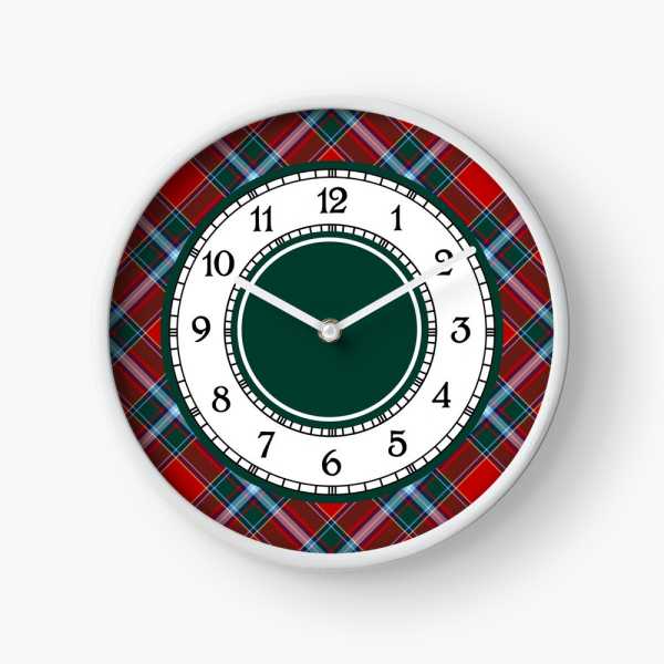 Drummond tartan wall clock