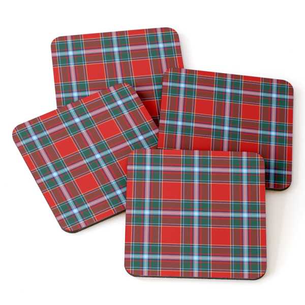 Drummond tartan beverage coasters